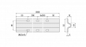 Kolejnice na přišroubování pro bránu a vrata (S U profilem) - pozink, délka 3 m