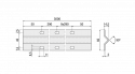 Kolejnice na přišroubování pro bránu a vrata (s V profi lem), délka 3 m