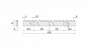 Hřeben 30 x 8 mm, 1 m