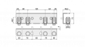 Konzole horního vedení pro teleskopický systém, 4 x rolny ø 30 mm