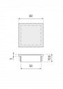Záslepka plastová S 60 x 60 mm