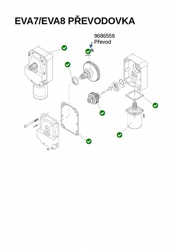 Převod k převodovce pro závory EVA7, VE.650
