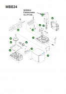 Elektromotor na 24 Vdc pro motory MBE