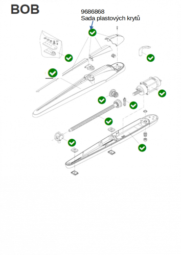 Sada plastových krytů pro motory BOB21
