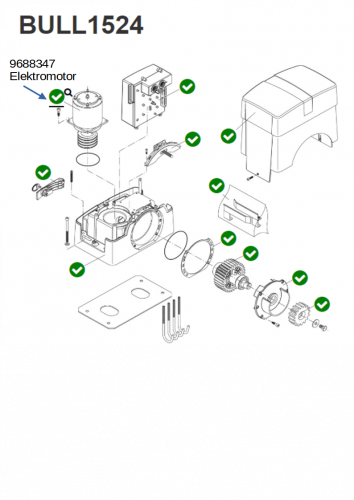 Elektromotor pro motory  BULL1524 na 24 V