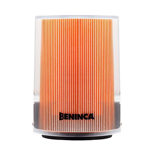 Designová lampa-maják s intenzivním oranžovým LED světlem a integrovanou anténou